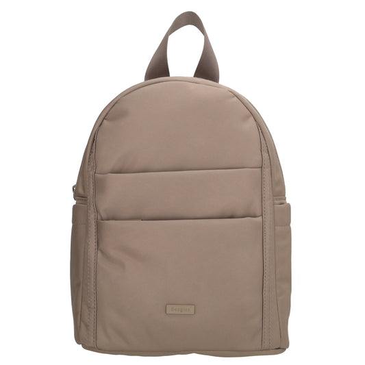 Cityrucksack 29x23cm in Taupe mit Reißverschluss - leder-accessoires.com