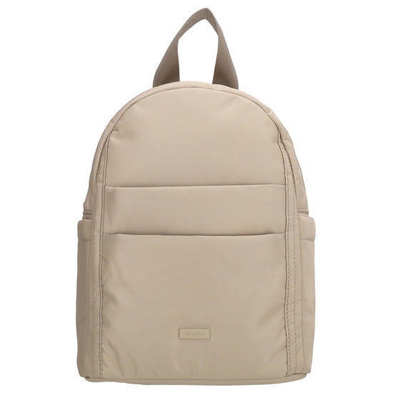 Cityrucksack 29x23cm in Helltaupe mit Reißverschluss - leder-accessoires.com