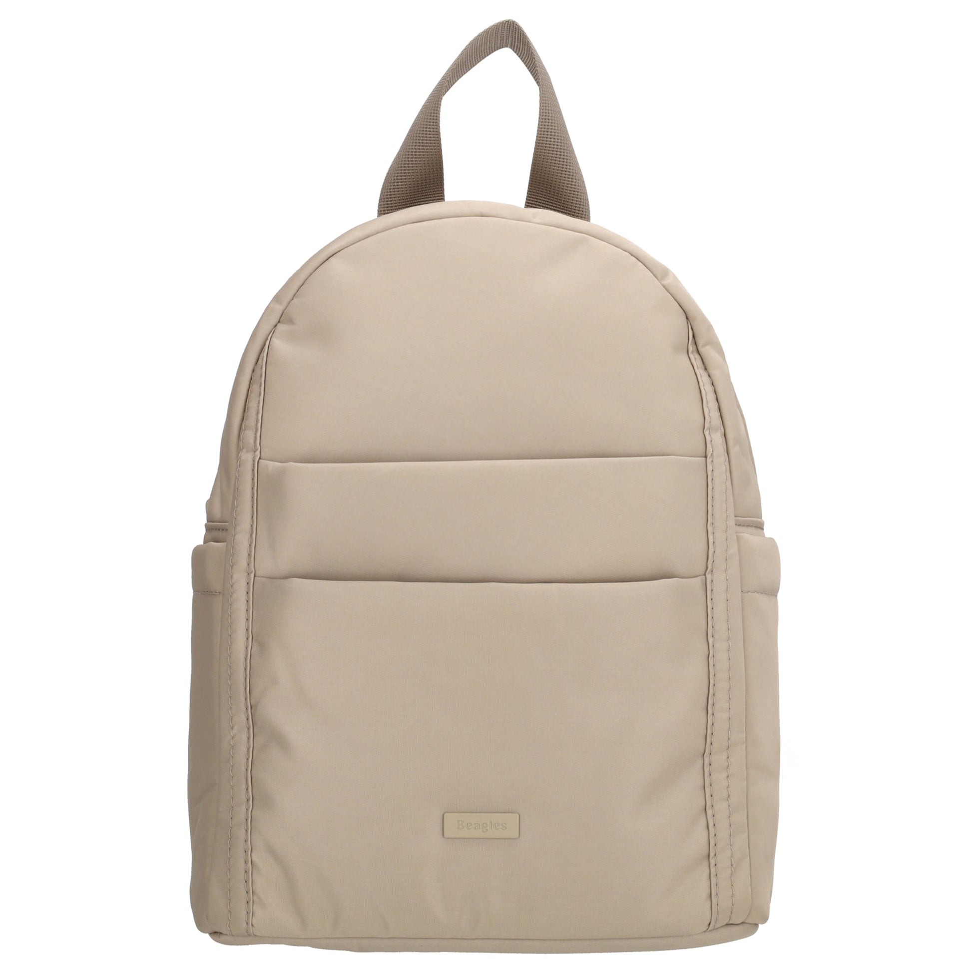 Cityrucksack 29x23cm in Helltaupe mit Reißverschluss - leder-accessoires.com