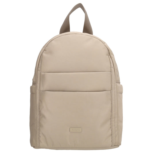 Cityrucksack 29x23cm in Helltaupe mit Reißverschluss - leder-accessoires.com
