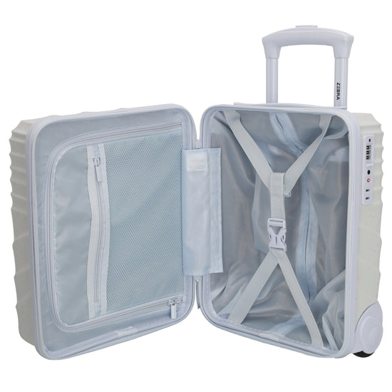 Reisetrolley|Hartschale 40cm in Hellblau mit 4-Rad - leder-accessoires.com