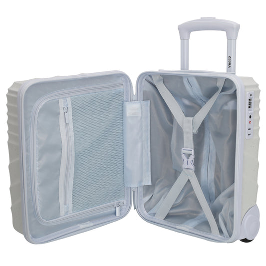 Reisetrolley|Hartschale 40cm in Hellblau mit 4-Rad - leder-accessoires.com