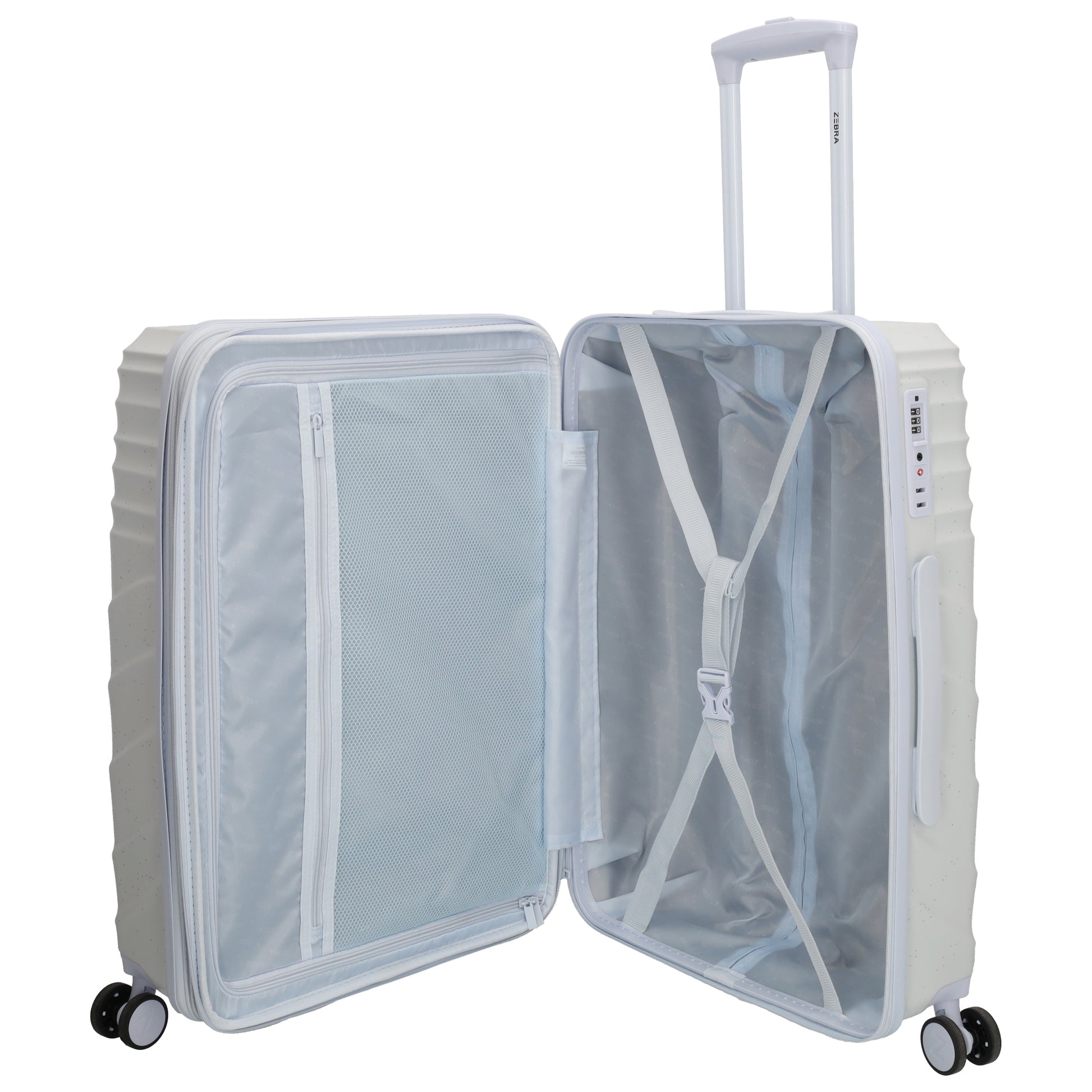 Hartschalen Kofferset in Hellblau 2-teilig aus ABS mit TSA-Schloss - leder-accessoires.com