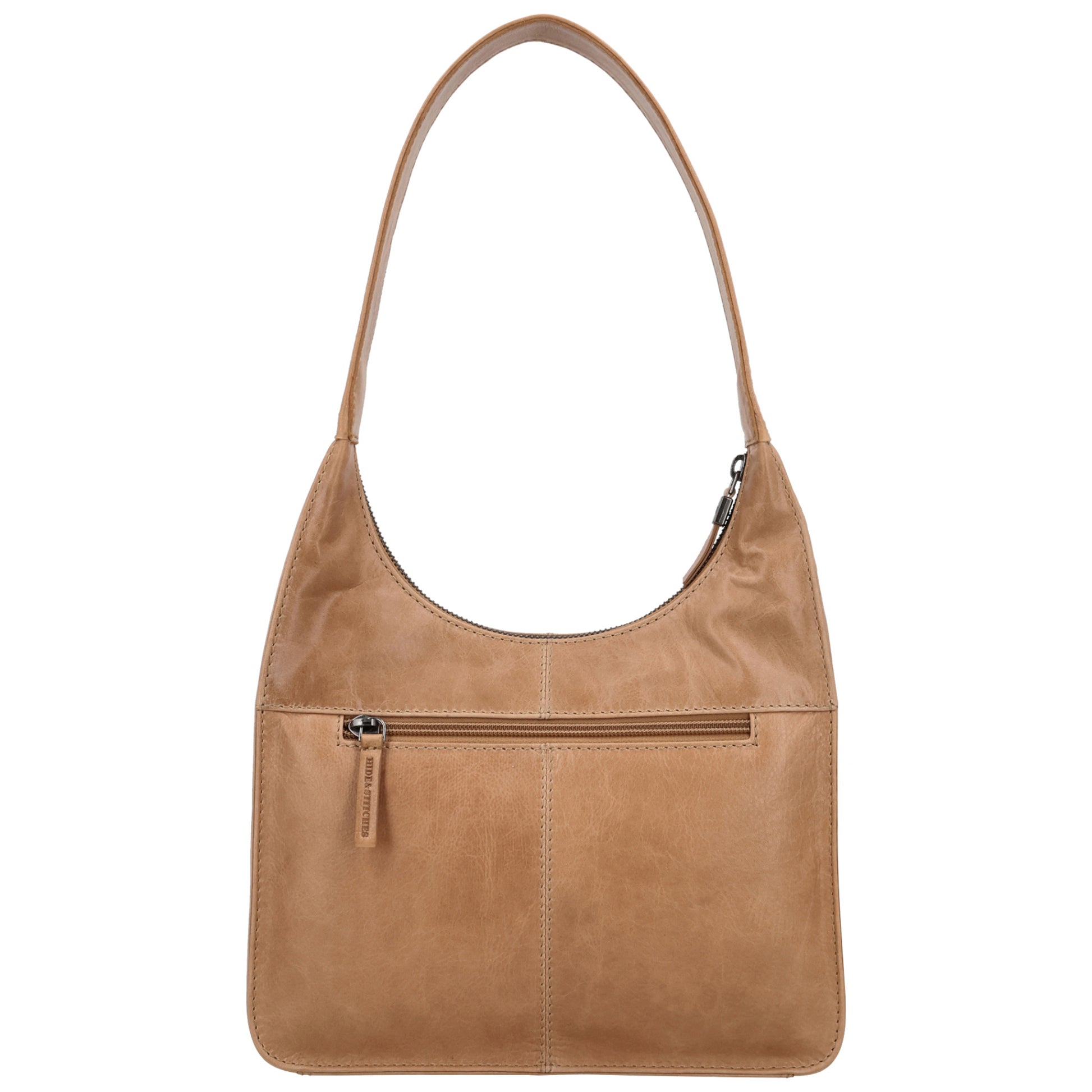 Schultertasche 33x30cm in Taupe mit separatem Umhängeriemen - leder-accessoires.com