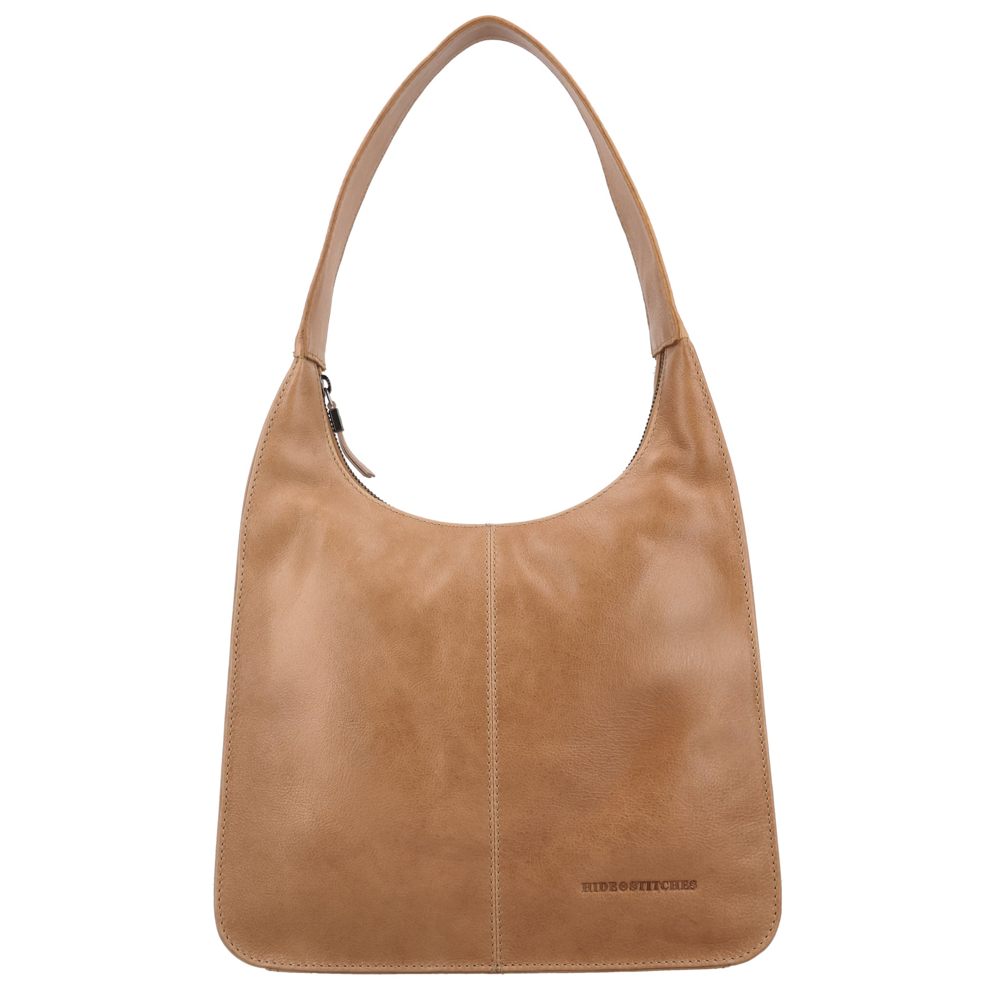 Schultertasche 28x26cm in Taupe mit separatem Umhängeriemen - leder-accessoires.com