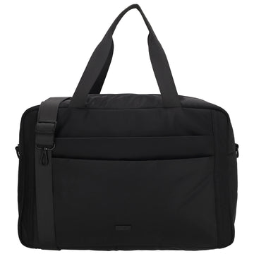 Reisetasche 41 x 28cm in Schwarz mit Aufsteckfunktion - leder-accessoires.com