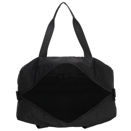 Reisetasche 41 x 28cm in Schwarz mit Aufsteckfunktion - leder-accessoires.com
