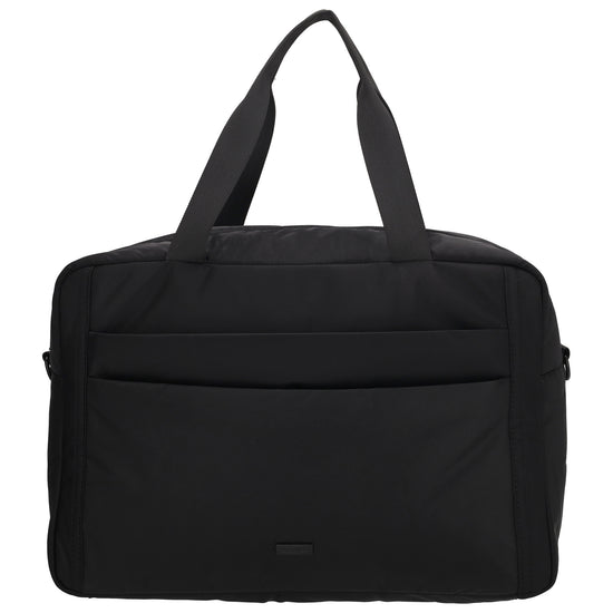 Reisetasche 41 x 28cm in Schwarz mit Aufsteckfunktion - leder-accessoires.com