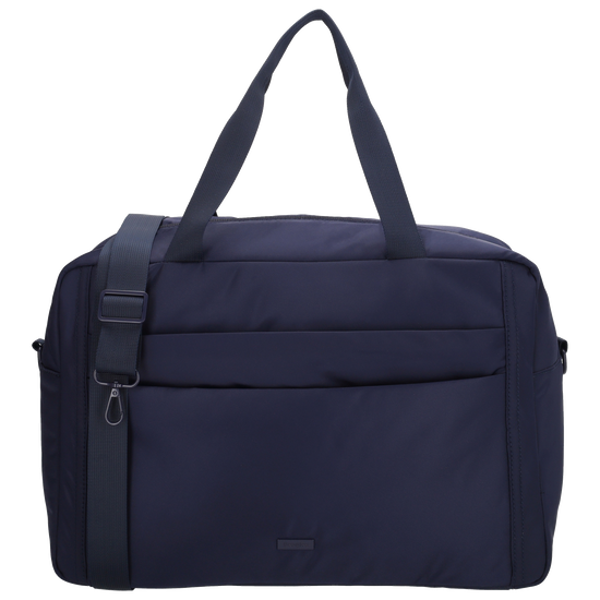 Reisetasche 41 x 28cm in Dunkelblau mit Aufsteckfunktion - leder-accessoires.com