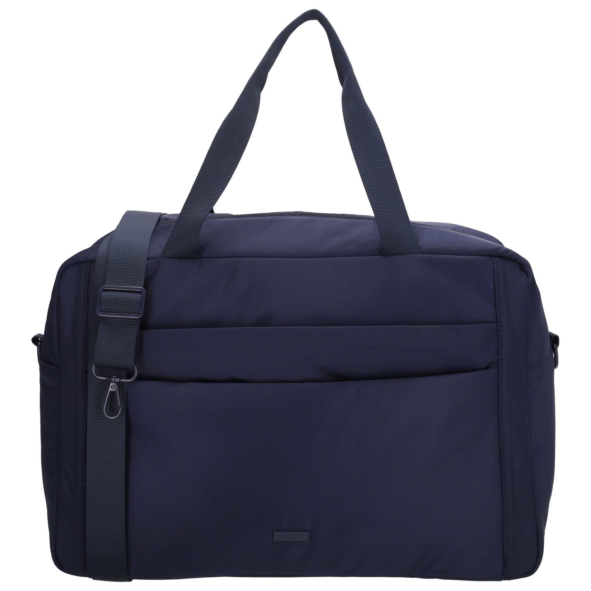 Reisetasche 41 x 28cm in Dunkelblau mit Aufsteckfunktion - leder-accessoires.com