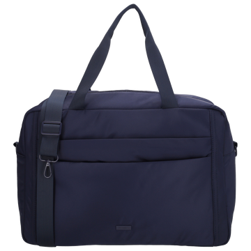 Reisetasche 41 x 28cm in Dunkelblau mit Aufsteckfunktion - leder-accessoires.com