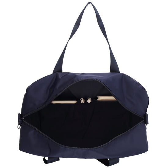 Reisetasche 41 x 28cm in Dunkelblau mit Aufsteckfunktion - leder-accessoires.com