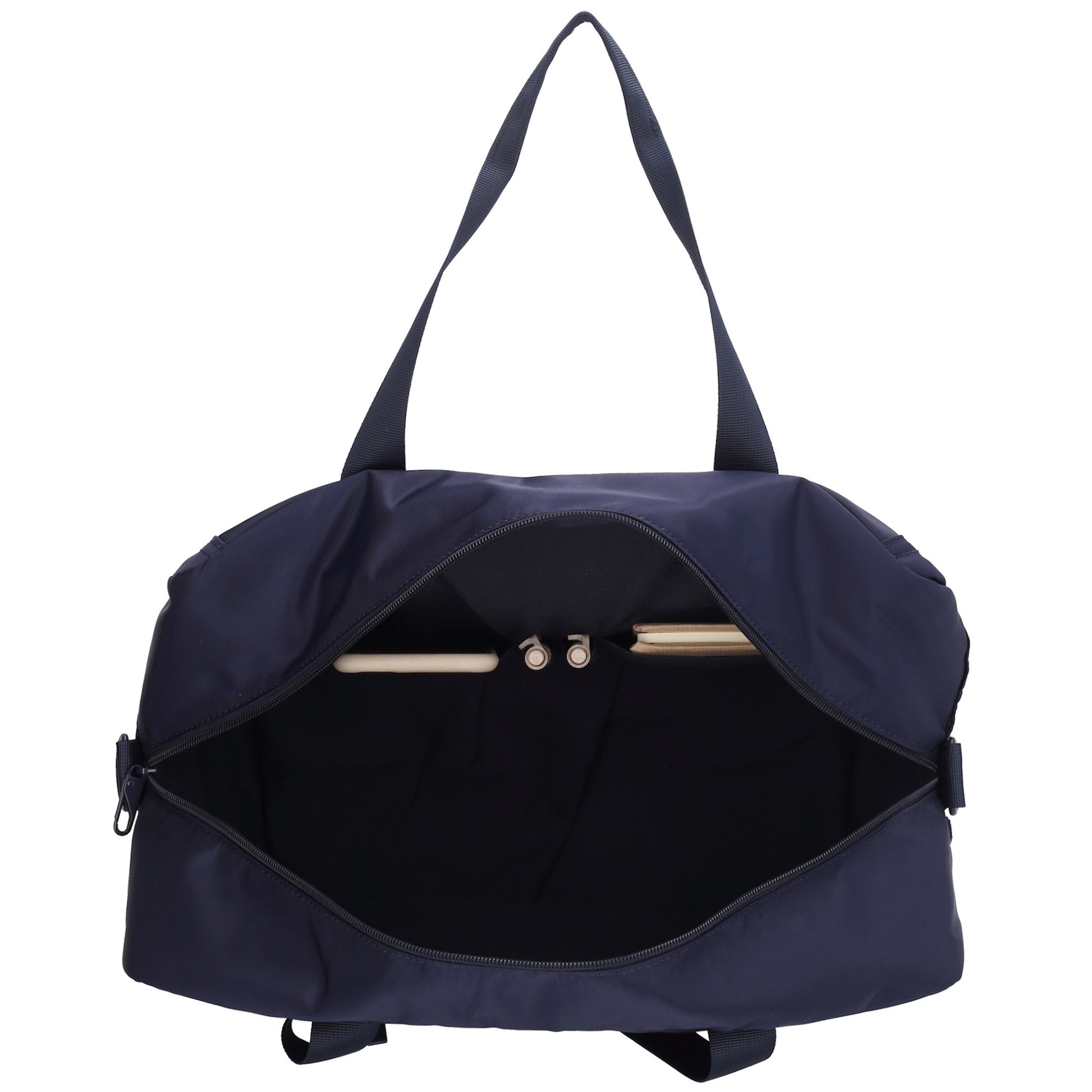Reisetasche 41 x 28cm in Dunkelblau mit Aufsteckfunktion - leder-accessoires.com