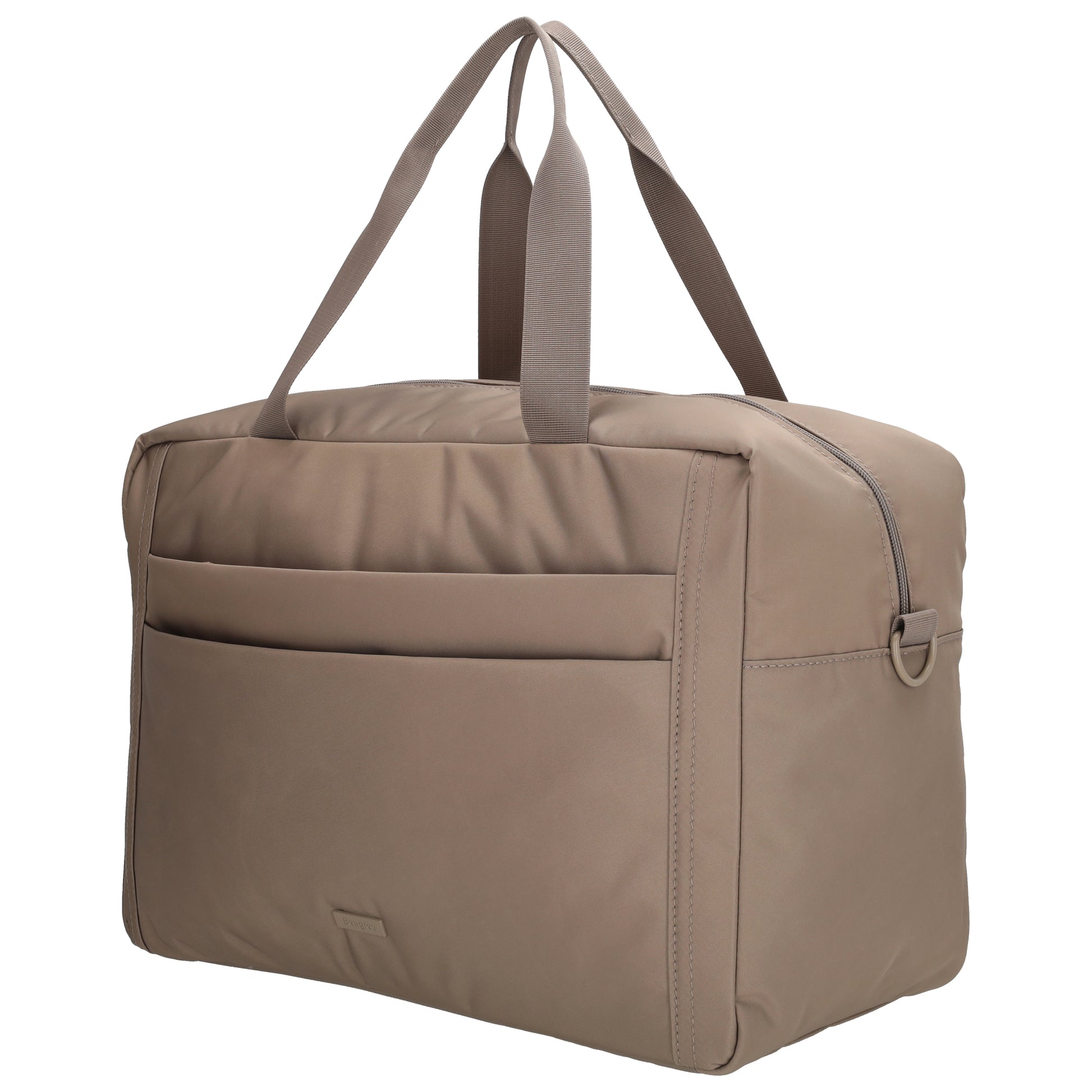 Reisetasche 41 x 28cm in Taupe mit Aufsteckfunktion - leder-accessoires.com