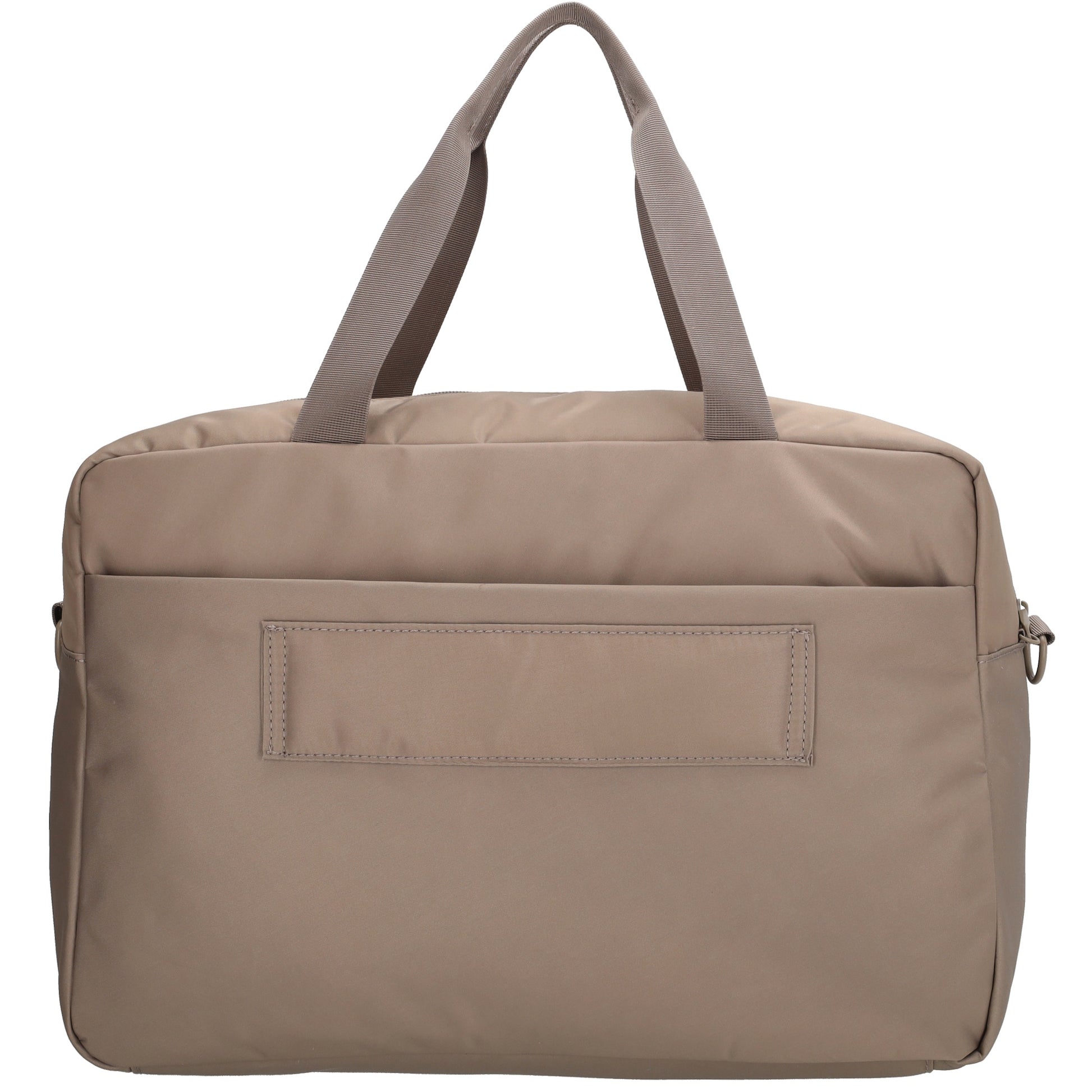 Reisetasche 41 x 28cm in Taupe mit Aufsteckfunktion - leder-accessoires.com