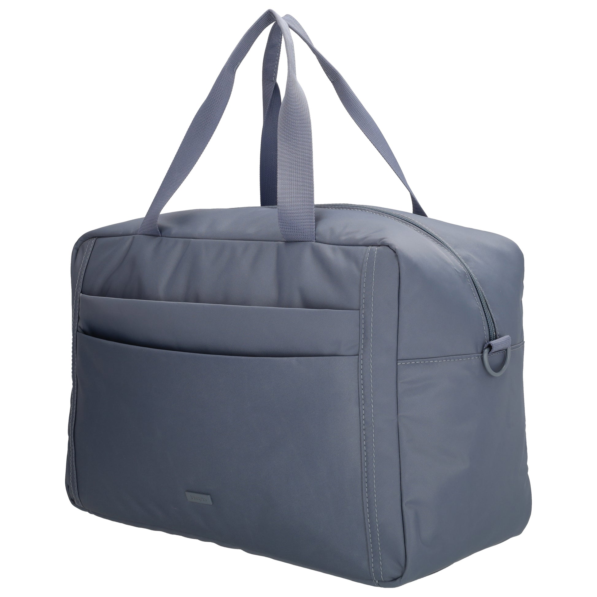 Reisetasche 41 x 28cm in Jeansblau mit Aufsteckfunktion - leder-accessoires.com