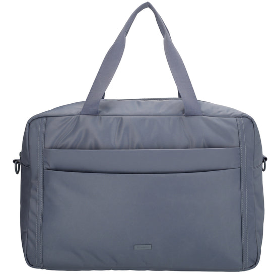 Reisetasche 41 x 28cm in Jeansblau mit Aufsteckfunktion - leder-accessoires.com