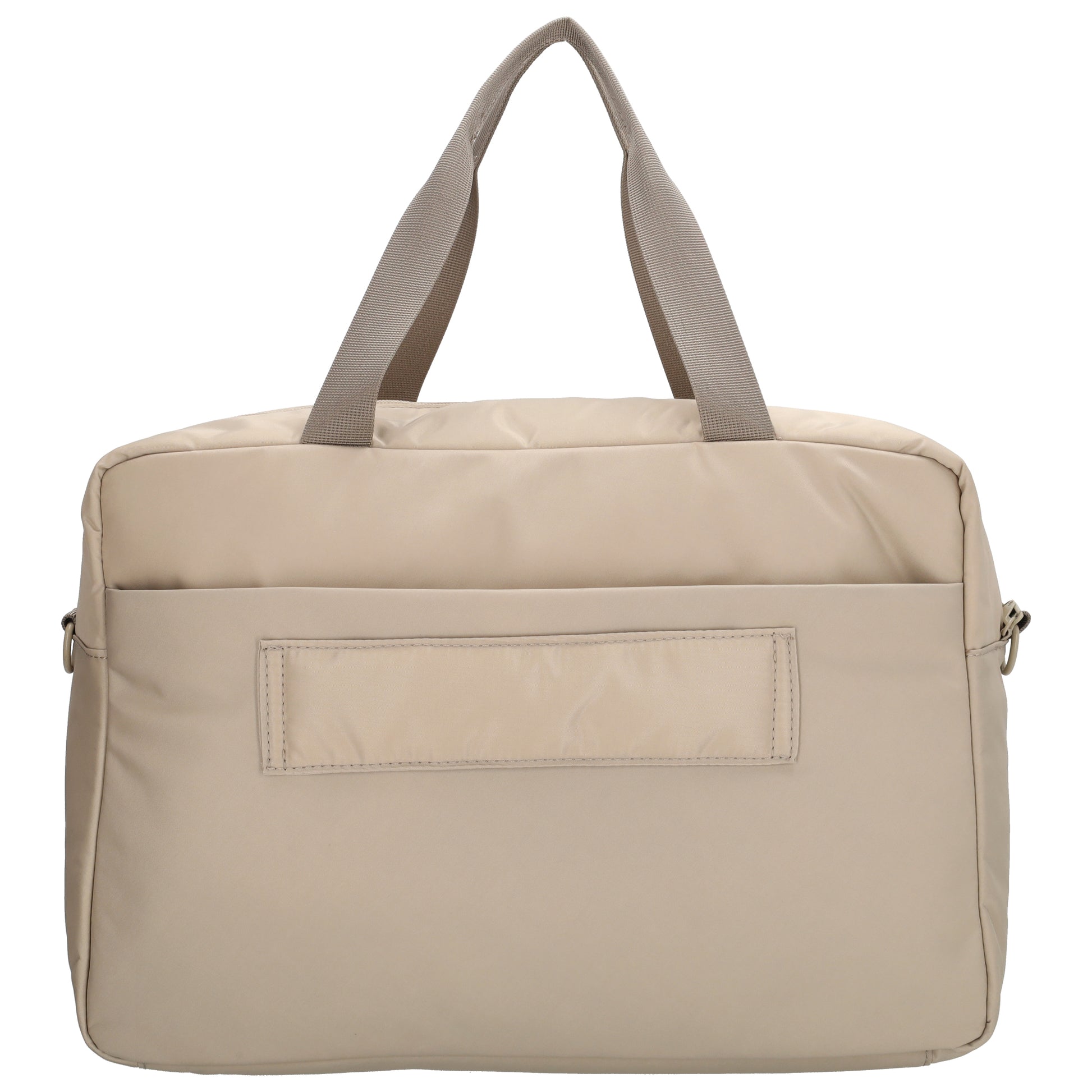 Reisetasche 41 x 28cm in Helltaupe mit Aufsteckfunktion - leder-accessoires.com