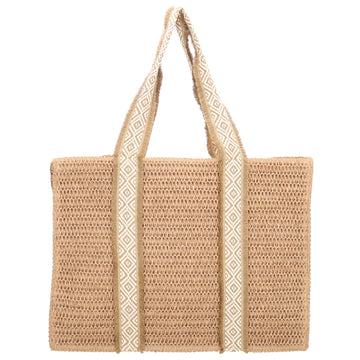 Ibiza Shopper 50x37cm in Natur – der perfekte Begleiter für Sommer, Strand und Freizeit