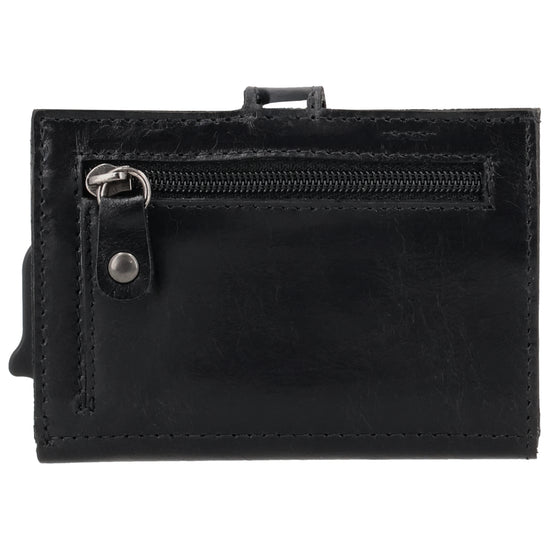 Safety Wallet Schwarz – Kartenhalter Leder mit RFID Schutz - leder-accessoires.com