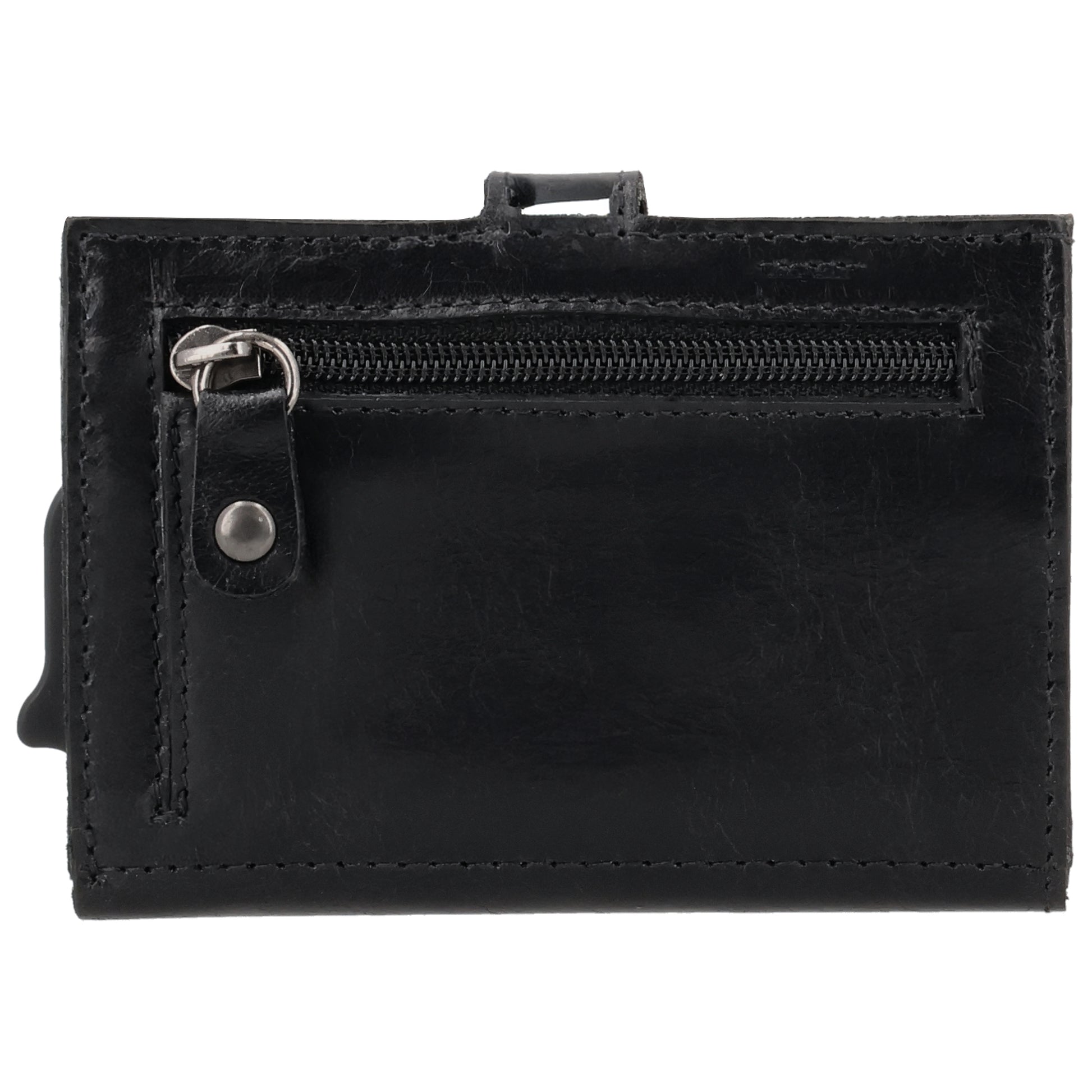 Safety Wallet Schwarz – Kartenhalter Leder mit RFID Schutz - leder-accessoires.com