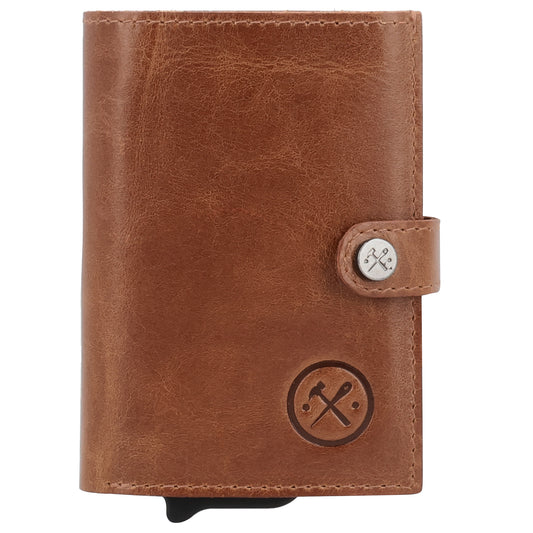 Safety Wallet Cognac – Kartenhalter Leder mit RFID Schutz