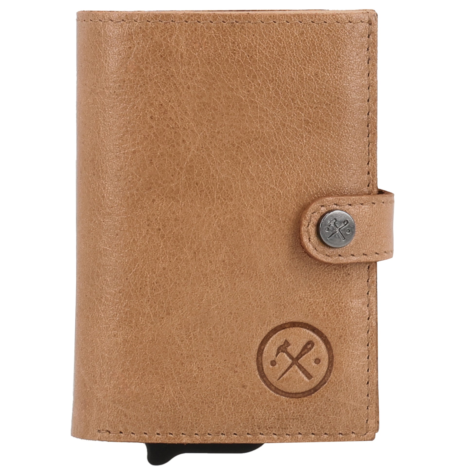 Safety Wallet Natur – Kartenhalter Leder mit RFID Schutz - leder-accessoires.com