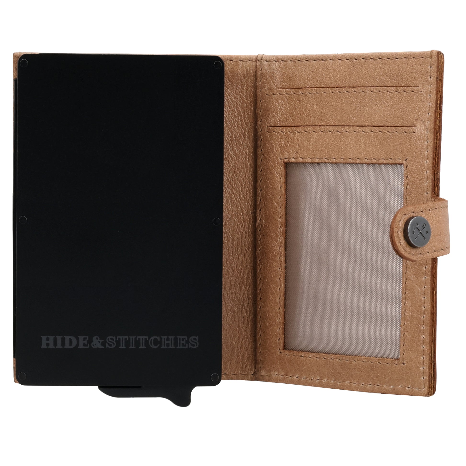 Safety Wallet Natur – Kartenhalter Leder mit RFID Schutz - leder-accessoires.com