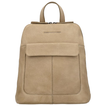Rucksack 28x28x9cm aus Leder in Sand