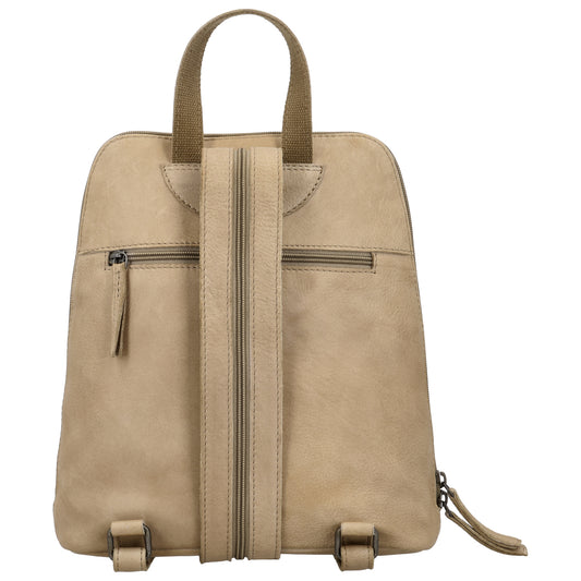 Rucksack 28x28x9cm aus Leder in Sand