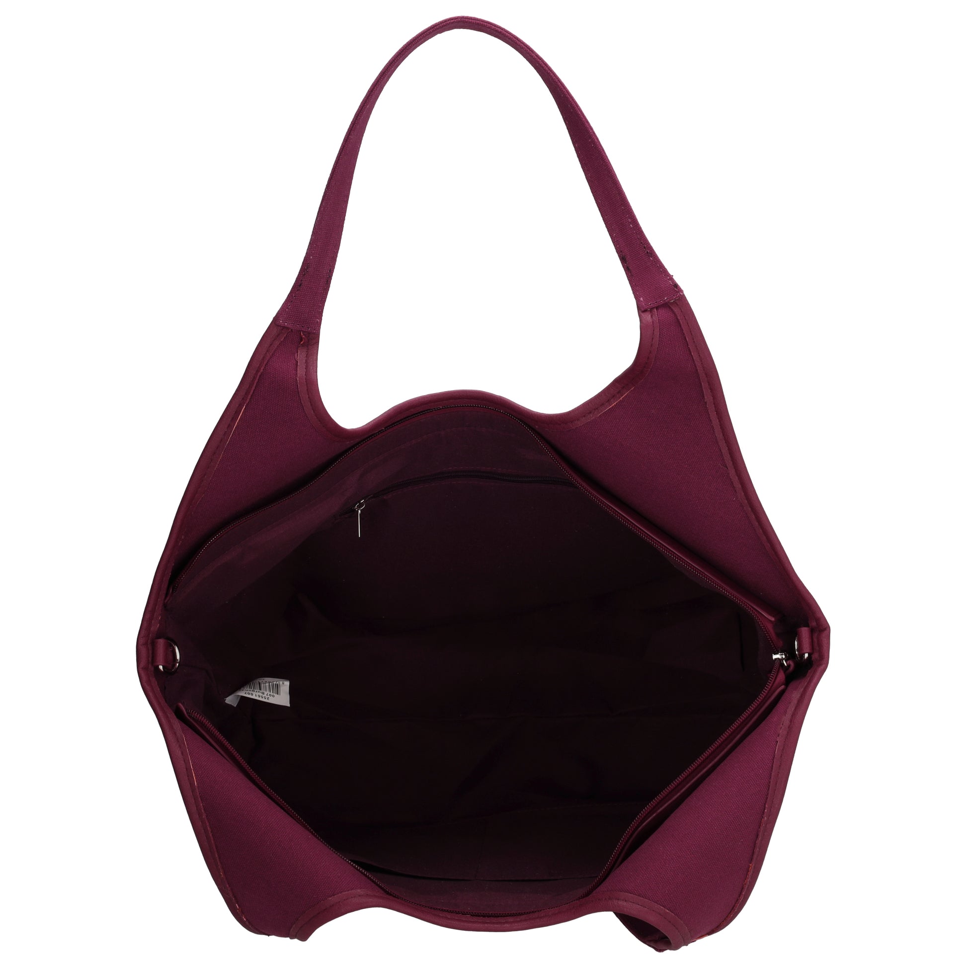 Shopper | Strandtasche 51x32cm Pink gestreift mit Reißverschluss - leder-accessoires.com