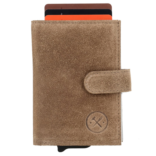 Safety Wallet 7x10cm Taupe kompakt mit RFID Schutz