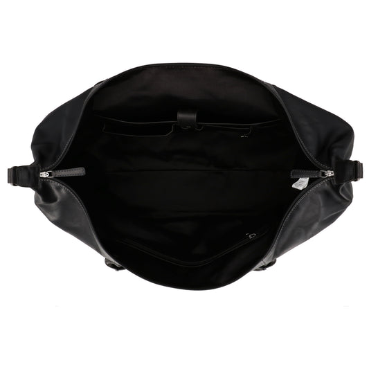 Reisetasche 56 x 33 in Schwarz aus Leder mit Reißverschluss