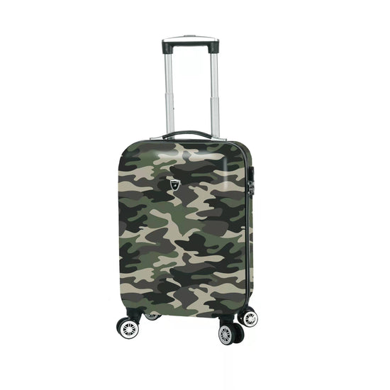Reisetrolley "Camouflage " 4-Rad 55cm in Grün - leder-accessoires.com