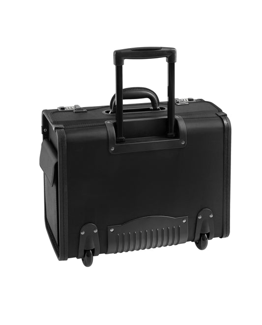 Pilotentrolley 48 x 38cm in Schwarz mit Zahlenschloss und Vortasche