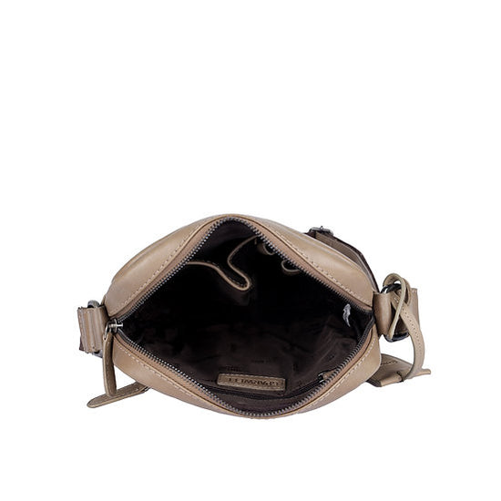 Umhängetasche 20x22,5cm in Taupe mit Reißverschluss (Kopie) - leder-accessoires.com