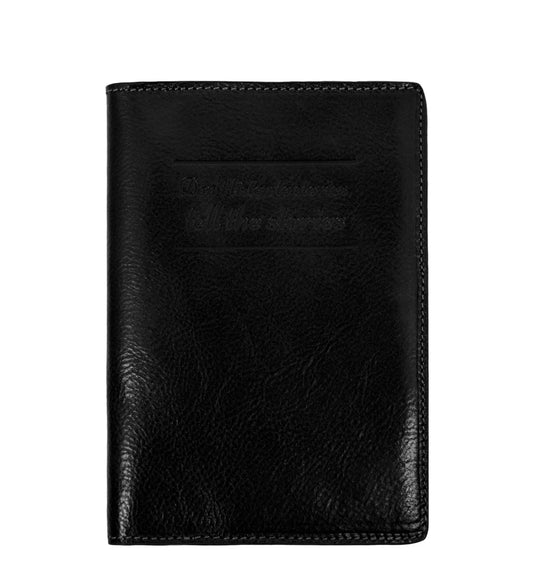 Briefmappe| Passhülle 14,5 x 20,5cm in Schwarz mit Druckknopf