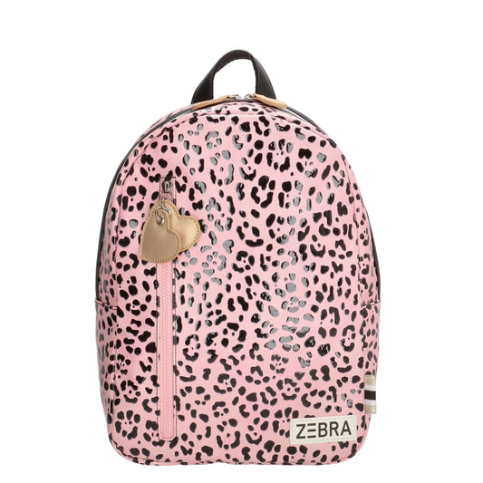 Kinderrucksack 25x35cm mit Leo-Muster in Rosé