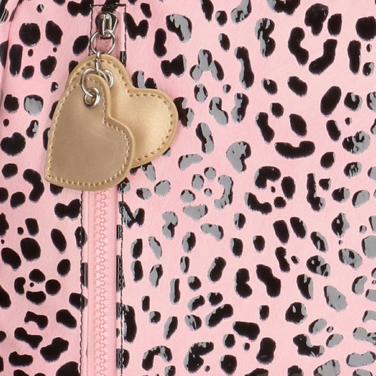 Kinderrucksack 25x35cm mit Leo-Muster in Rosé - leder-accessoires.com