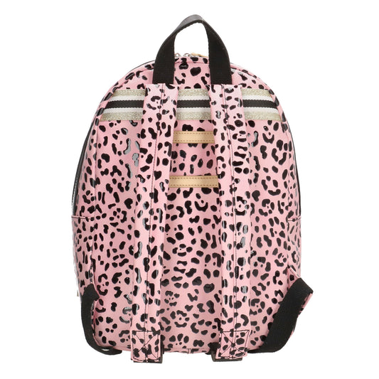 Kinderrucksack 25x35cm mit Leo-Muster in Rosé