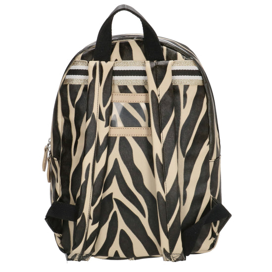 Kinderrucksack 25x35cm mit Zebra-Muster in Schwarz|Weiß - leder-accessoires.com