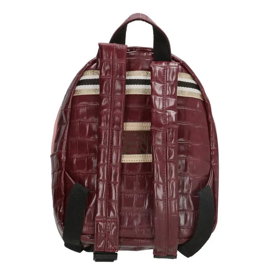 Kinderrucksack 25x30cm mit Kroko-Muster in Bordeaux
