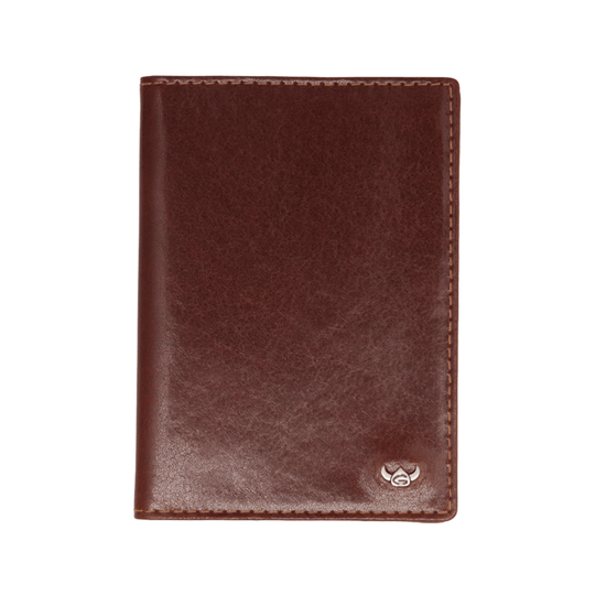 Reisepasshülle RFID Golden Head 10 x 14cm in Braun aus Leder - leder-accessoires.com