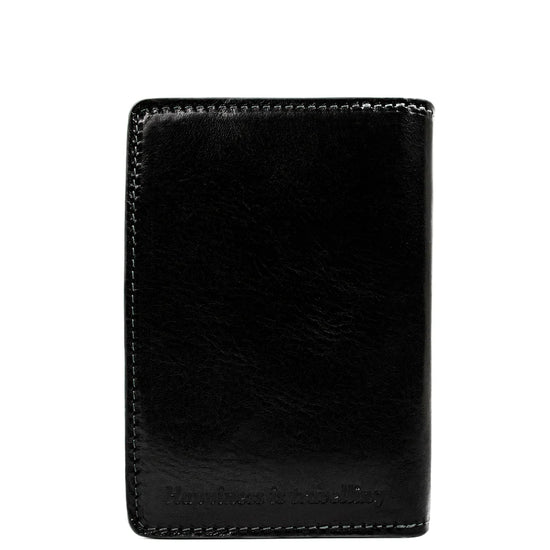 Briefmappe| Passhülle 10 x 14,5cm in Schwarz Steckfächern - leder-accessoires.com