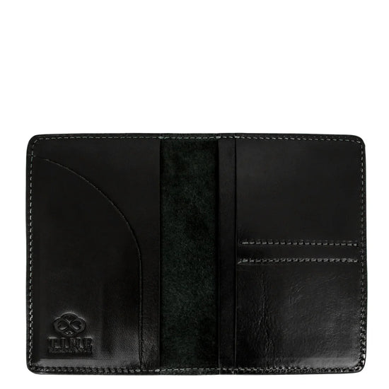 Briefmappe| Passhülle 10 x 14,5cm in Schwarz Steckfächern - leder-accessoires.com