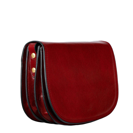 Satteltasche|Crossover 25 x 18cm in Rot aus Leder - leder-accessoires.com