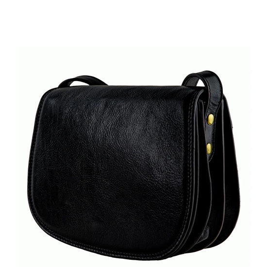 Satteltasche|Crossover 25 x 18cm in Schwarz aus Leder - leder-accessoires.com