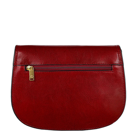 Satteltasche|Crossover 25 x 18cm in Rot aus Leder - leder-accessoires.com