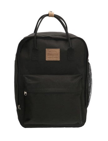 Business-|Schulrucksack mit Vortasche und Kurzgriff in Schwarz