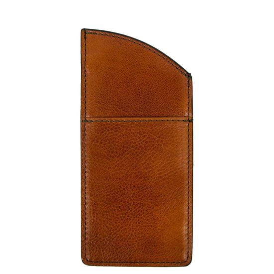 Brillenetui 8,5 x 18cm in Braun mit Steckfach - leder-accessoires.com